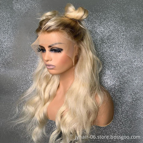 613 Full Lace Wig Human Hair,Brazilian 613 Blonde Full Lace Human Hair Wig,40 Inch 0mbre T4/613 Lace Front Wig Human Hair
